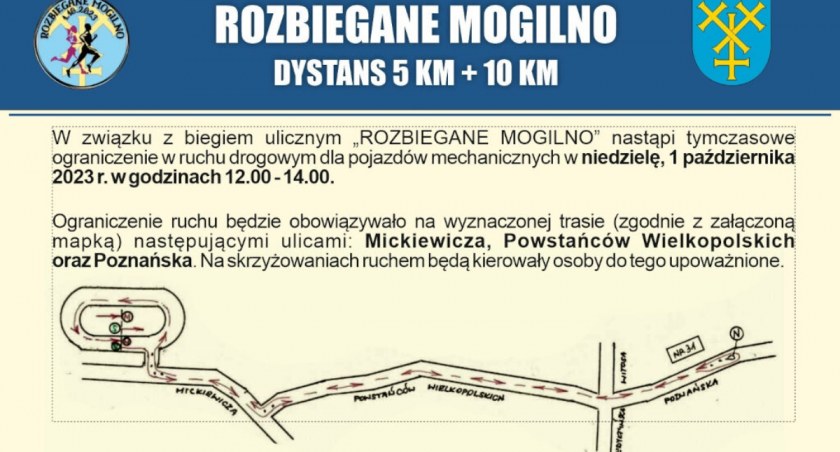 Trasa biegu Rozbiegane Mogilno