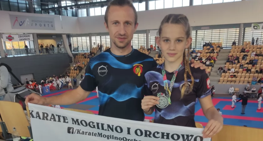 Liwia Kanarek z trenerem Lucjanem Skowrońskim fot. z arch. Lucjana Skowrońskiego