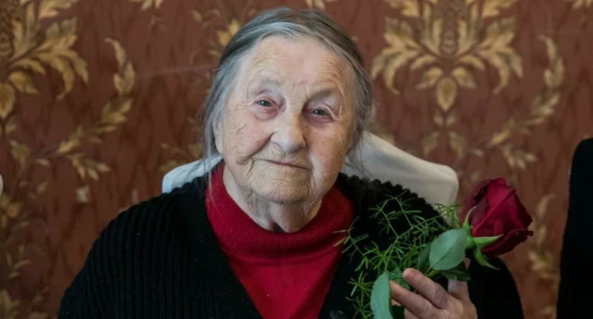 Wanda Zwierzyńska-Łuczak z Mogilna obchodziła setne urodziny fot. Andrzej Goiński dla UMWKP
