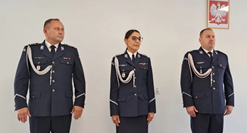 Inspektor Andrzej Kłos (z lewej) - nowy Komendant Powiatowy Policji w Mogilnie