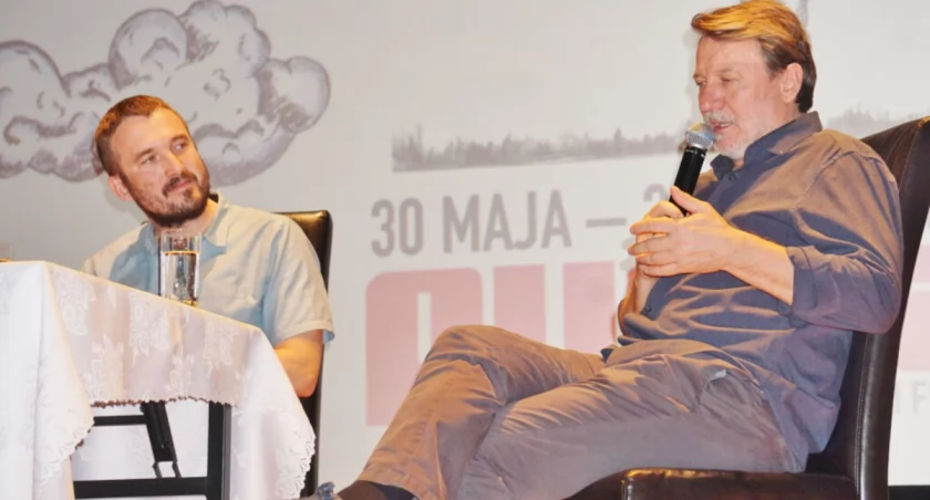 Reżyser Kosa - Paweł Maślona i odtwórca roli rotmistrza Dunina - Robert Więckiewicz   fot. Marek Holak