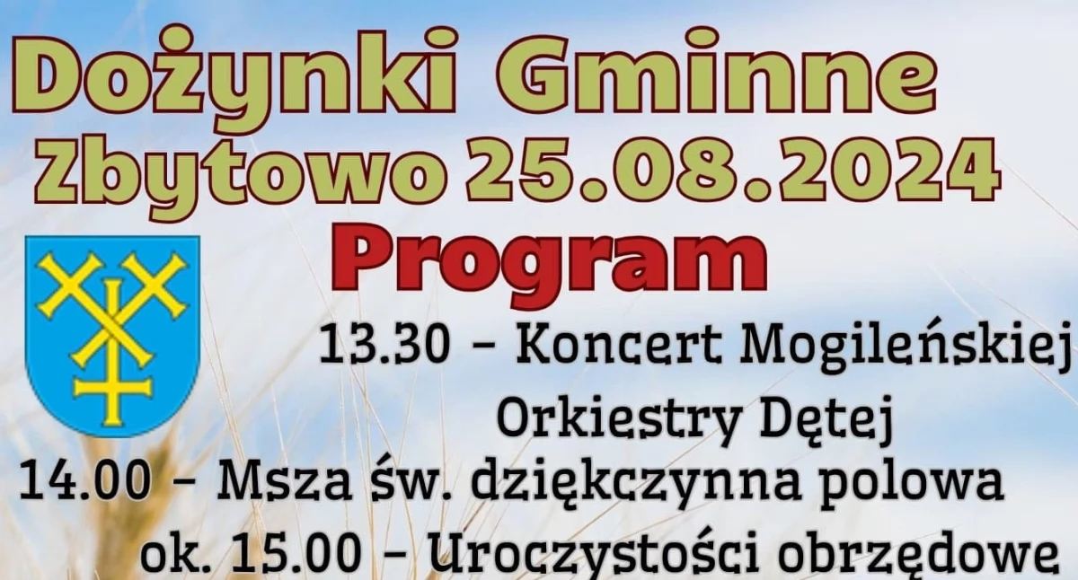 Festyny, pikniki, imprezy, niedzielę sierpnia gminne dożynki Zbytowie - zdjęcie, fotografia