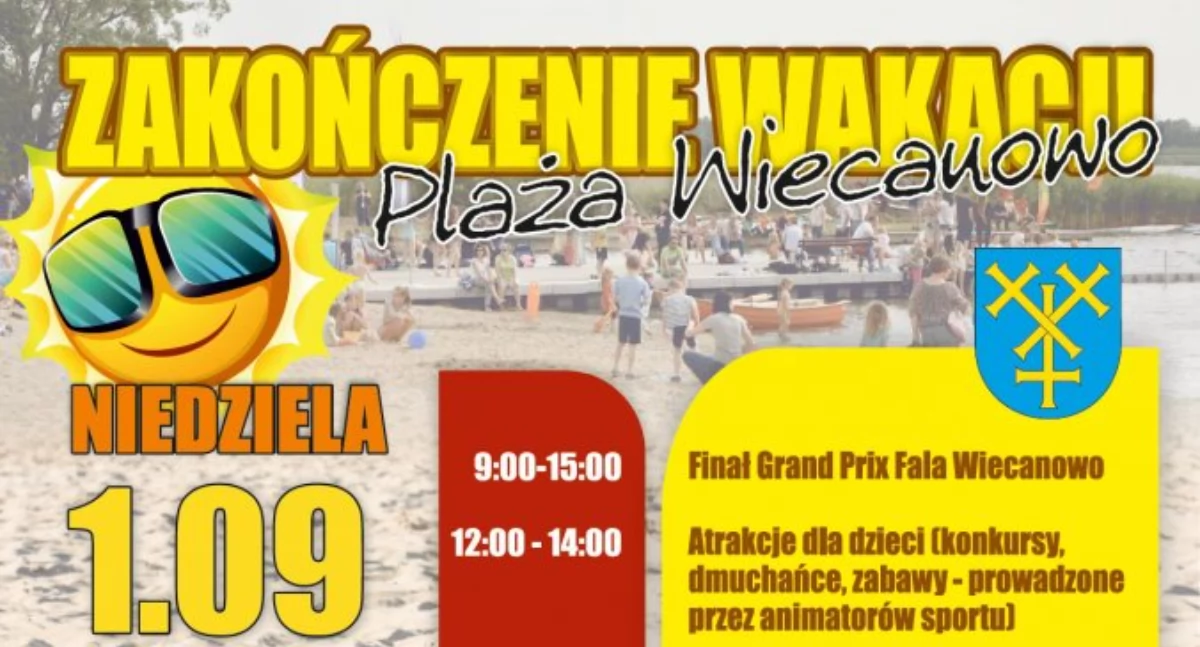 Festyny, pikniki, imprezy, września Zakończenie wakacji plaży Wiecanowie - zdjęcie, fotografia