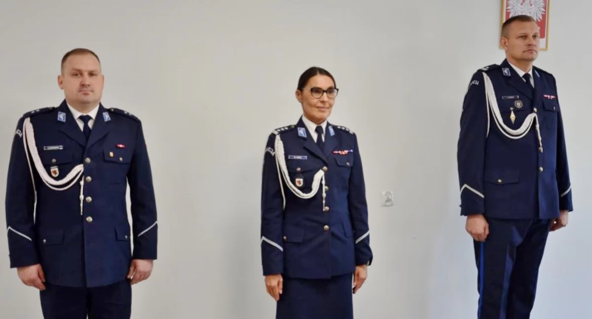 Od lewej: podkom. Paweł Kazubowski, insp. Małgorzata Jorka i podinsp. Jacek Klemens   fot. KPP w Mogilnie