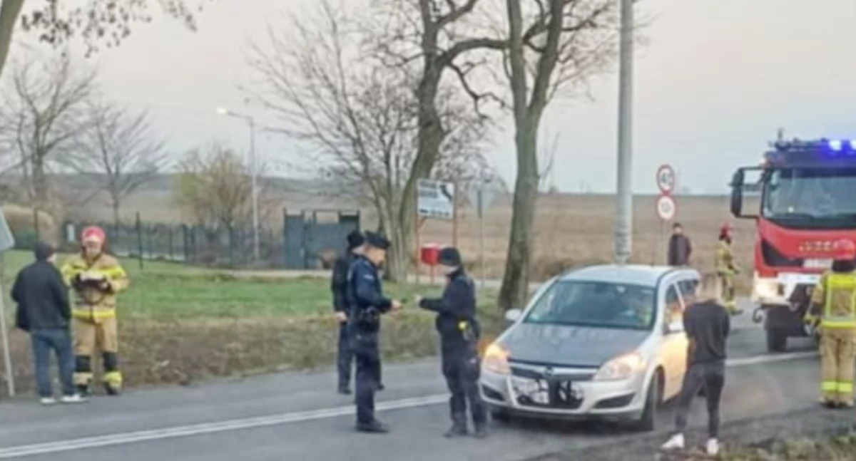 Kolizja w Wiecanowie   fot. nadesłane