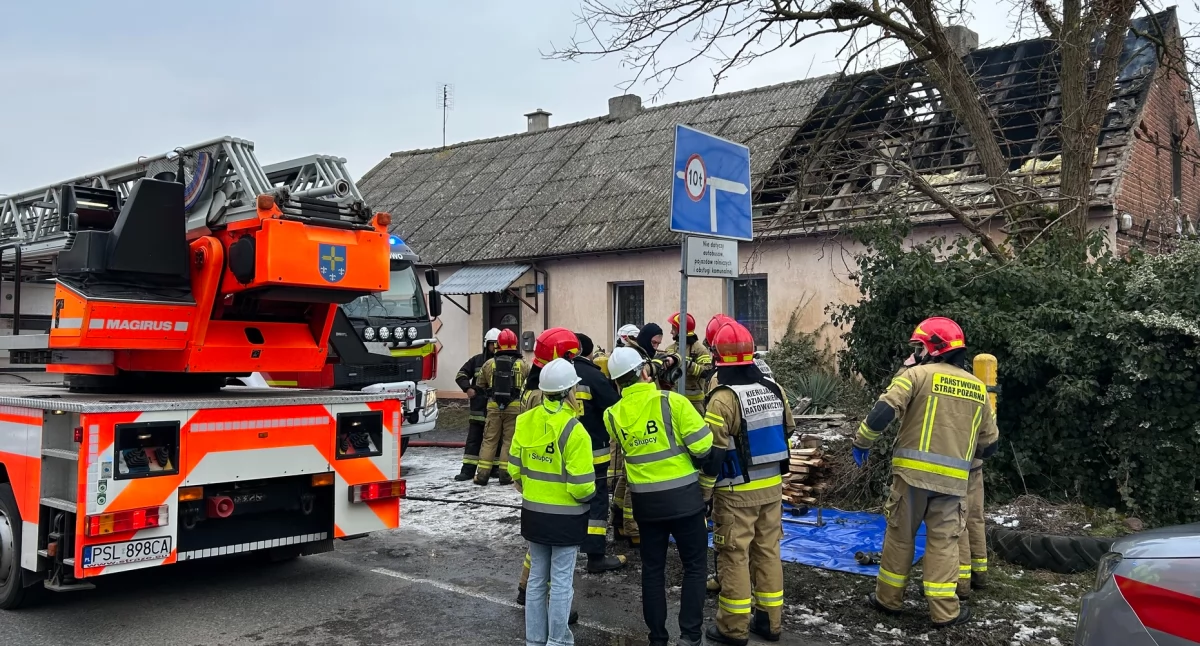 W akcji gaszenia pożaru brało udział 14 jednostek straży pożarnej fot. UG Orchowo