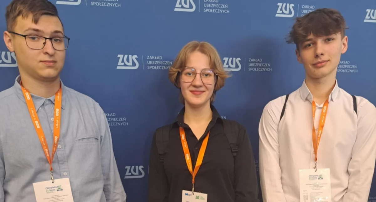 Uczniowie mogileńskiego Zespołu Szkół Anastazja Yakovleva, Igor Kanarkiewicz i Nataniel Migocki fot. nadesłane