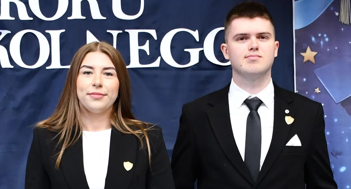 Najlepszą uczennicą Zespołu Szkół w Mogilnie została Martyna Knych, a najlepszym uczniem Wiktor Radzikowski fot. nadesłane