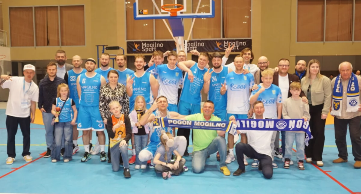 Koszykówka, dramatycznym meczu Basketem Legnica Pogoń Mogilno awansowała koszykówki (zdjęcia) - zdjęcie, fotografia