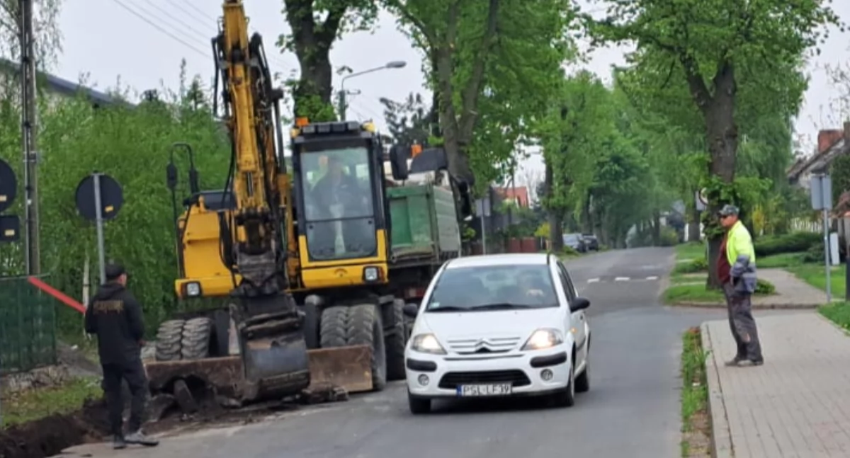 Obecnie trwa remont ulicy Lipowej w Orchowie fot. Paweł Lachowicz