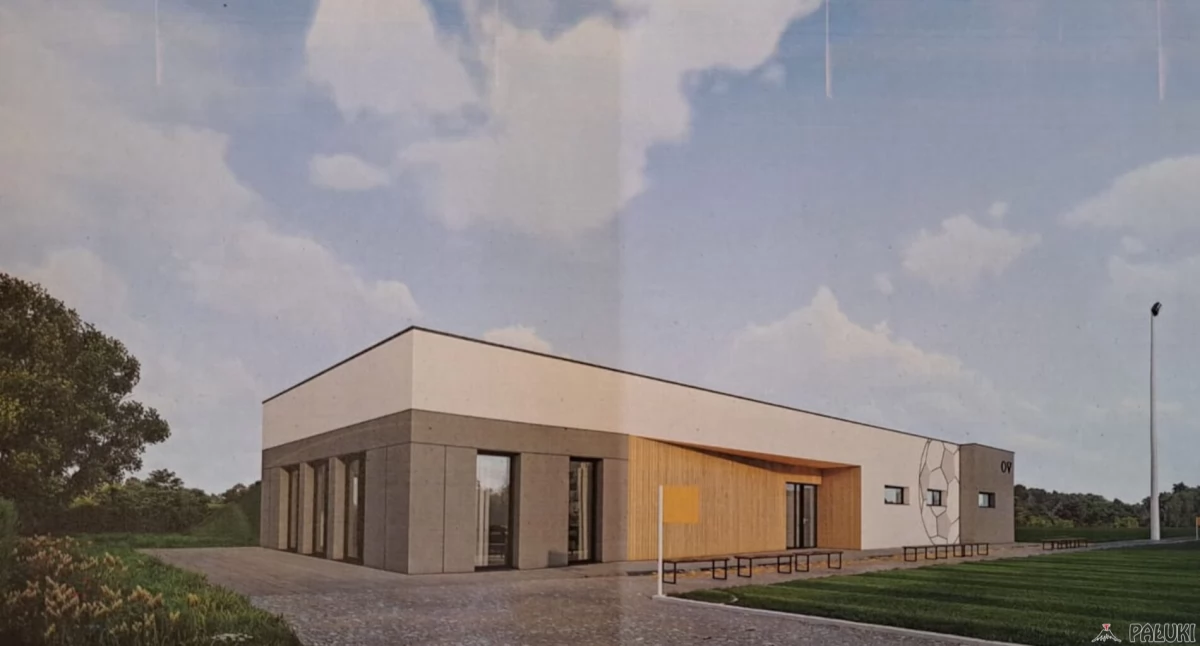 Projekt zaplecza szatniowo-sanitarnego z salą spotkań do obsługi obiektów sportowych w Jeziorach Wielkich
