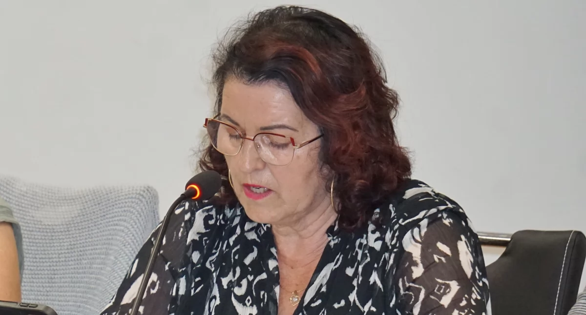 Sołtyska Żabna, radna Barbara Lech od wielu lat walczy o powstanie chodnika przez Żabno   fot. arch. Pałuk