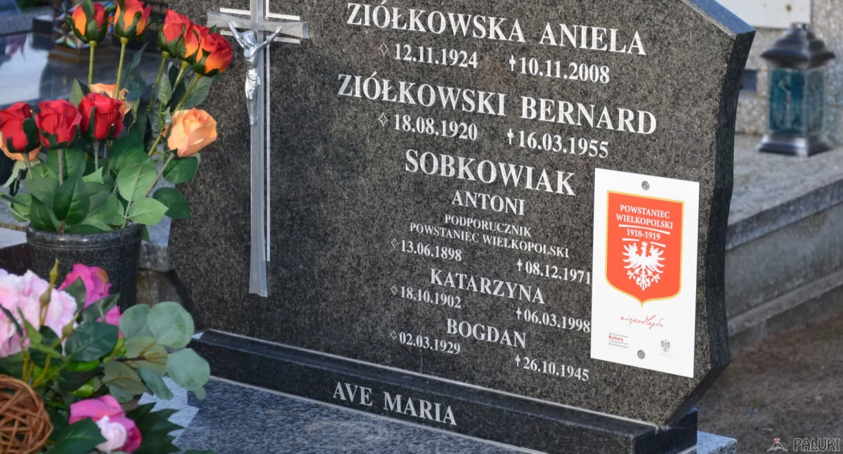 W 2020 roku w ramach programu Niepodległa na parafialnym cmentarzu w Ostrowie (gm. Strzelno) w ramach akcji Dbamy o miejsca pamięci Powstania Wielkopolskiego tabliczką grobu powstańczego upamiętniony został grób powstańca wielkopolskiego podporucznika Antoniego Sobkowiaka fot. Magdalena Lachowicz