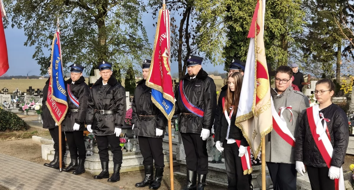 W uroczystości brały udział poczty sztandarowe OSP w Kwieciszewie i Goryszewie oraz SP w Kwieciszewie fot. nadesłane