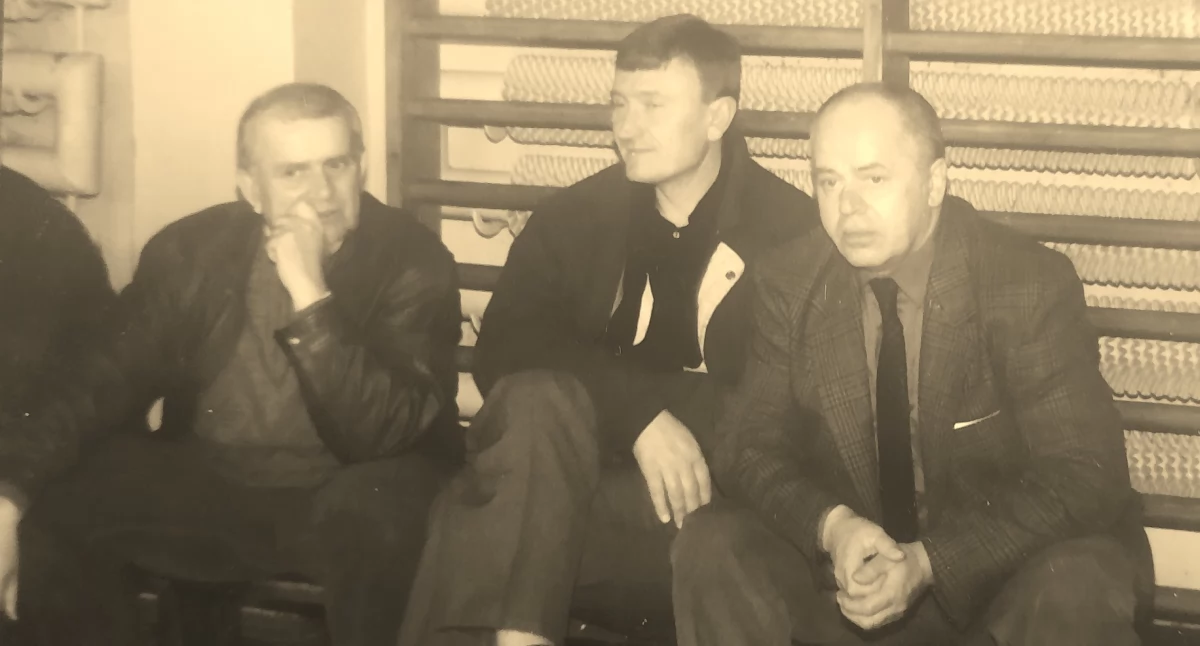 Józef Bańcarz w środku, z lewej Marian Skrzypczak i z prawej Jan Leszek Adamski   fot. archiwum Pałuk