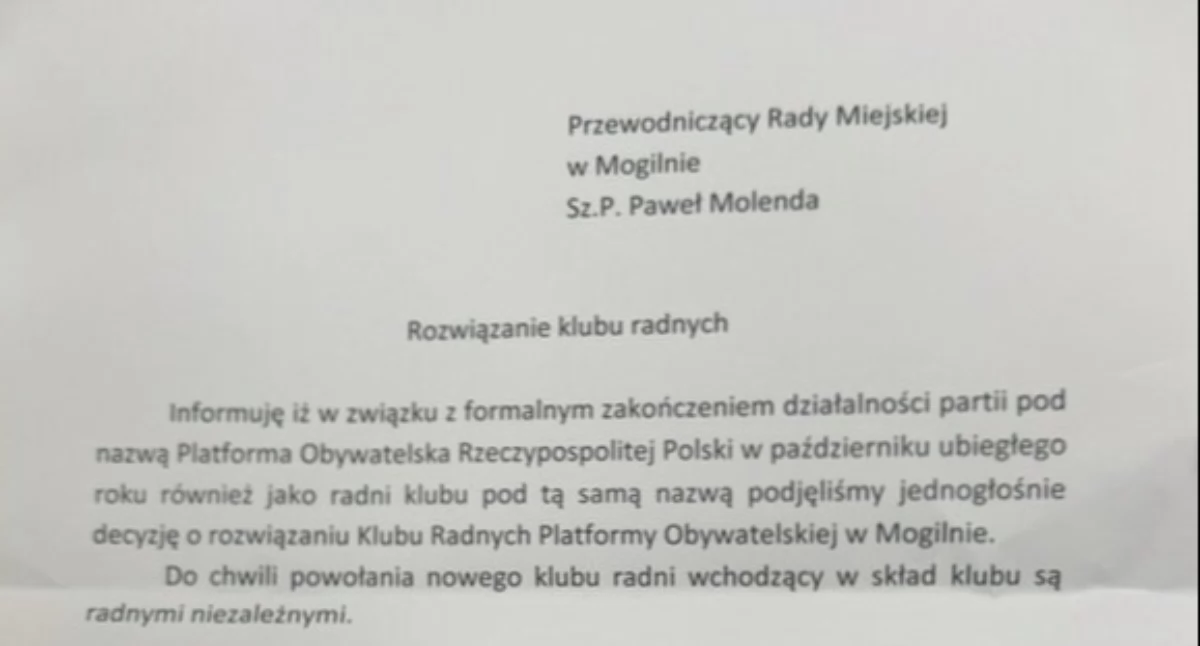 Polityka, podatki, decyzje • , Miejska Mogilnie Radnych Platformy Obywatelskiej rozwiązany Radzym Jankiewicz wystąpił Klubu Radnych - zdjęcie, fotografia