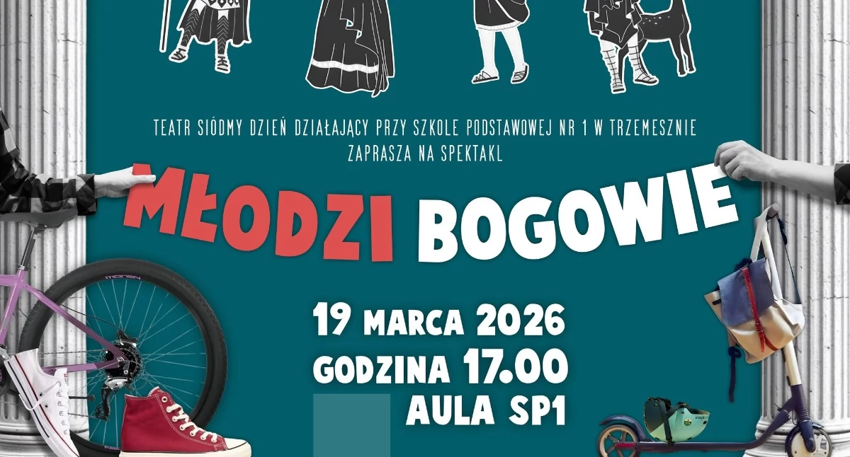 Życie miast i wsi, marca Spektakl Młodzi Bogowie wykonaniu aktorów Teatru Siódmy Dzień Trzemesznie - zdjęcie, fotografia