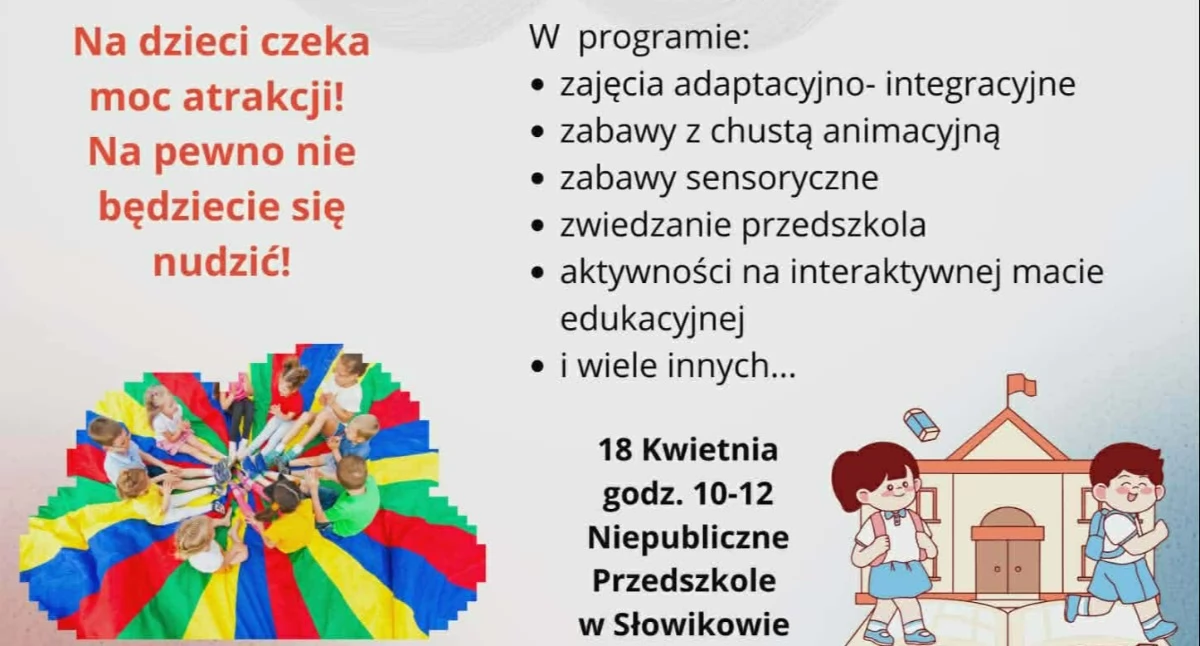 Szkoły, przedszkola, nauka, kwietnia Dzień otwarty Niepublicznym Przedszkolu Słowikowie - zdjęcie, fotografia