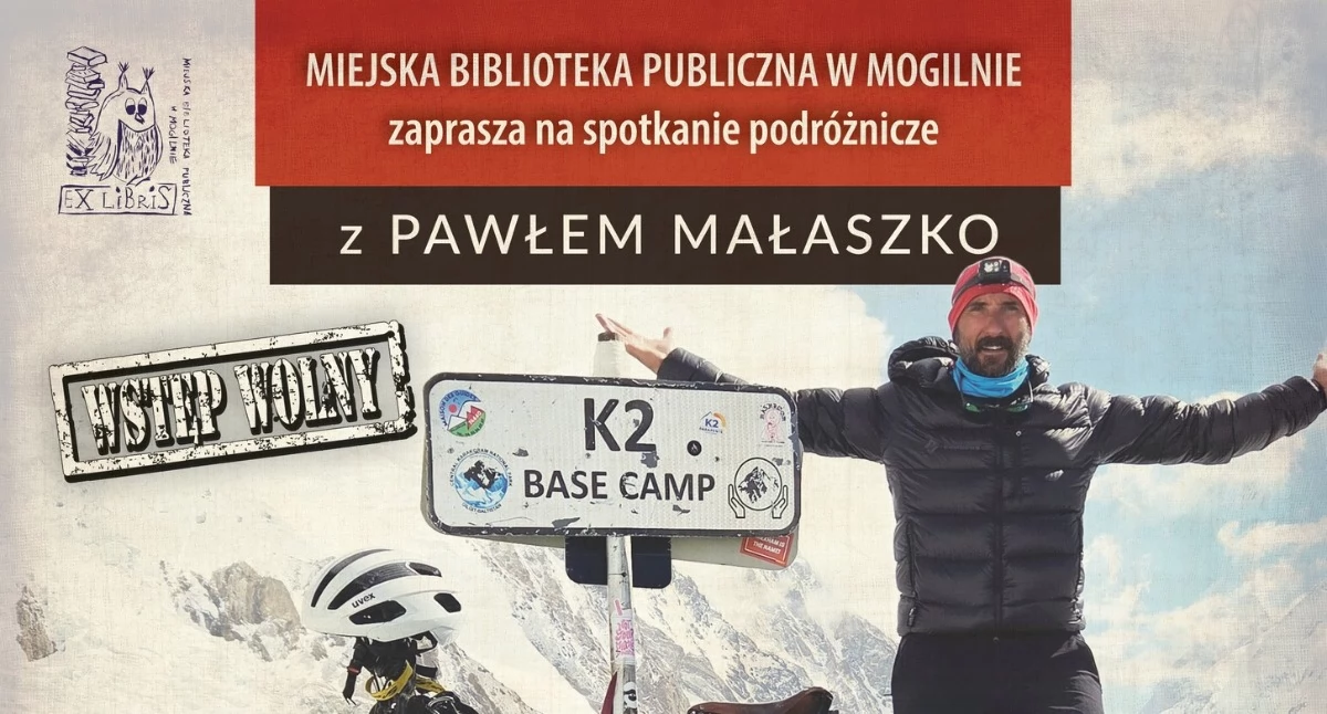 Pasja i hobby, marca spotkanie Pawłem Małaszko Miejskiej Bibliotece Publicznej Mogilnie - zdjęcie, fotografia