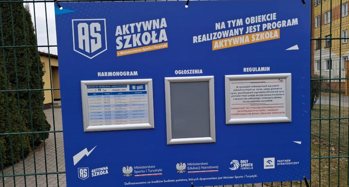 Sport szkolny, dofinansowania Ministerstwa Sportu Turystyki zajęcia sportowe trzemeszeńskim Orliku - zdjęcie, fotografia