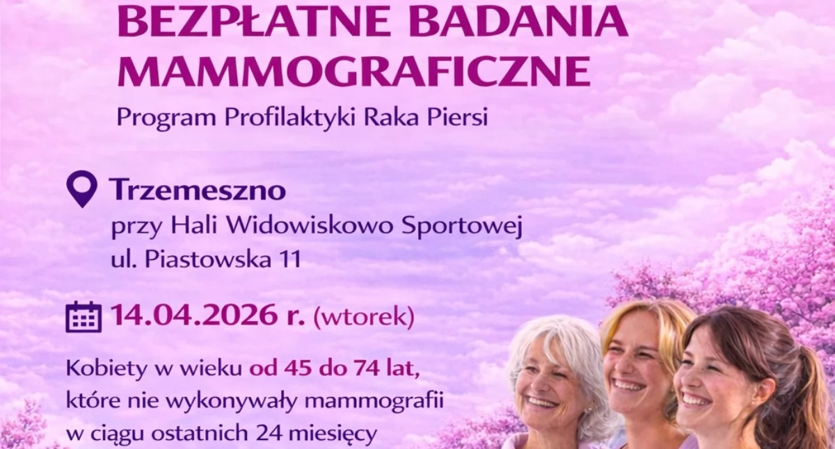 Życie miast i wsi, kwietnia Bezpłatna mammografia Trzemesznie kobiet wieku - zdjęcie, fotografia