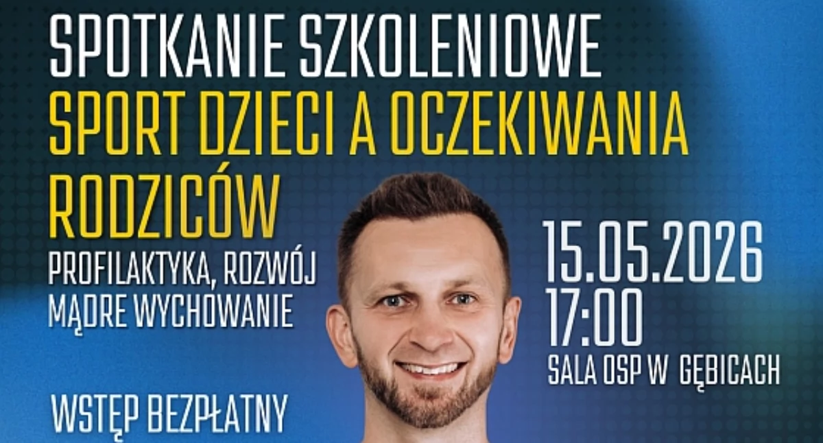 Życie miast i wsi, Spotkanie szkoleniowe Sport dzieci oczekiwania rodziców Gębicach - zdjęcie, fotografia