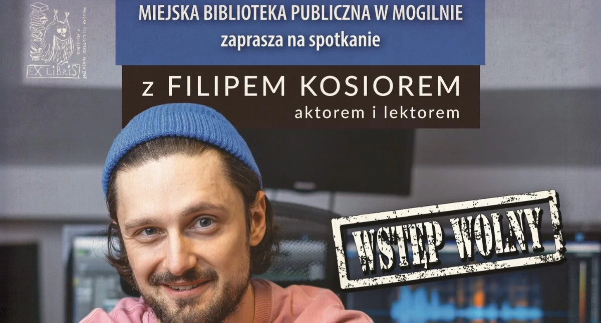 Życie miast i wsi, Spotkanie Filipem Kosiorem Miejskiej Bibliotece Publicznej Mogilnie - zdjęcie, fotografia