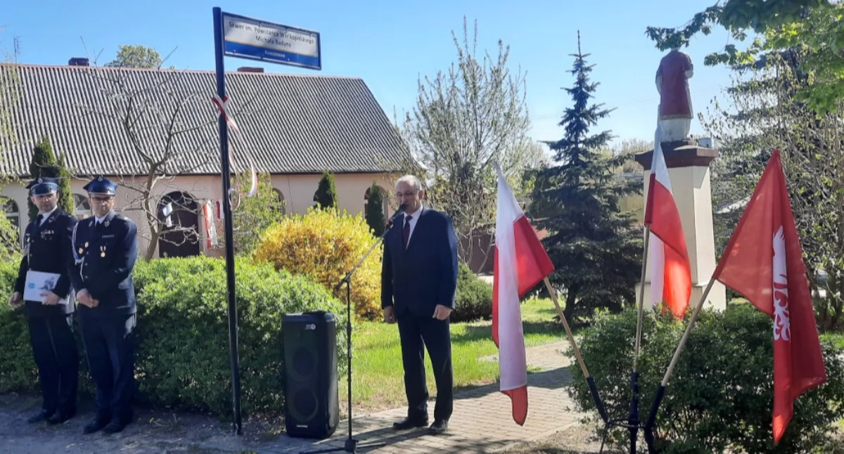 Uroczystość w Kwieciszewie prowadził radny miejski Mirosław Leszczyński   fot. Marek Holak