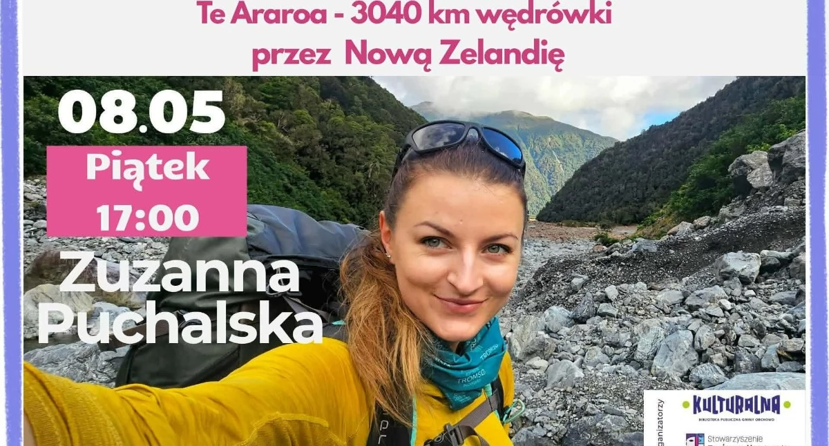 Festyny, pikniki, imprezy, Zuzanna Puchalska Bibliotece Orchowie opowie swojej podróży przez Nową Zelandię - zdjęcie, fotografia