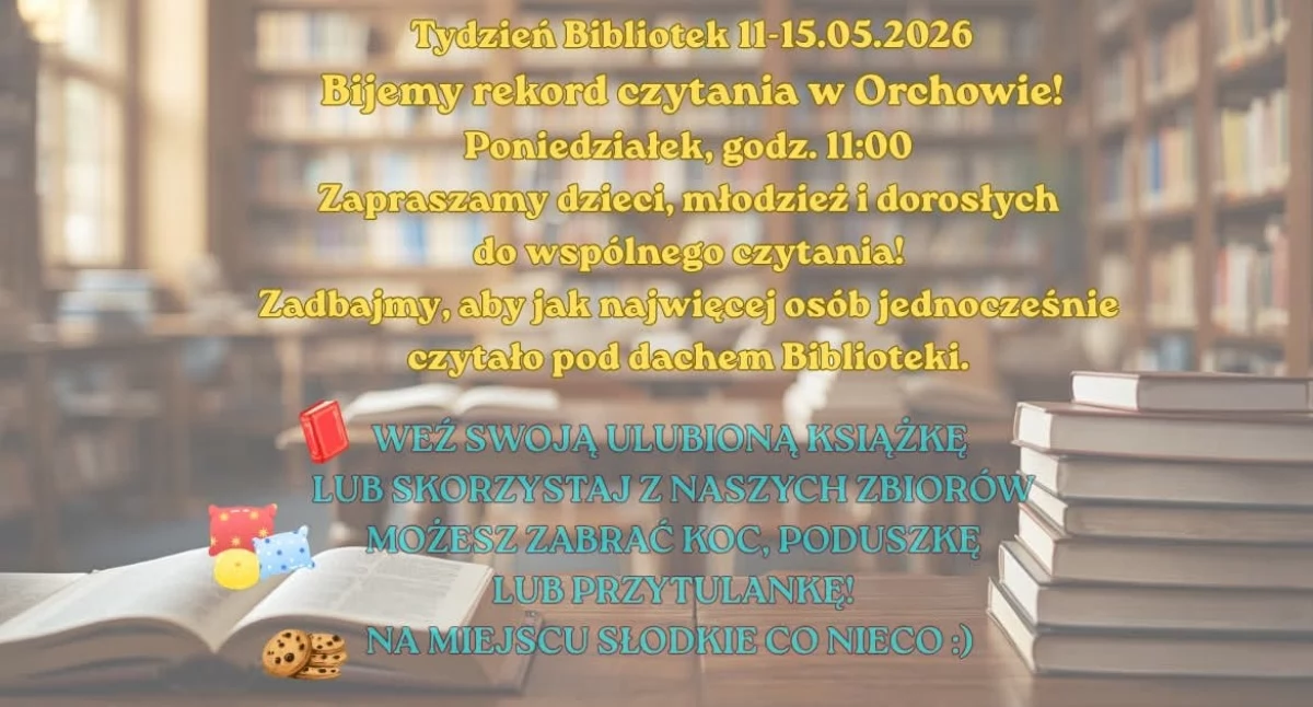 Życie miast i wsi, Będą rekord wspólnego czytania Orchowie - zdjęcie, fotografia