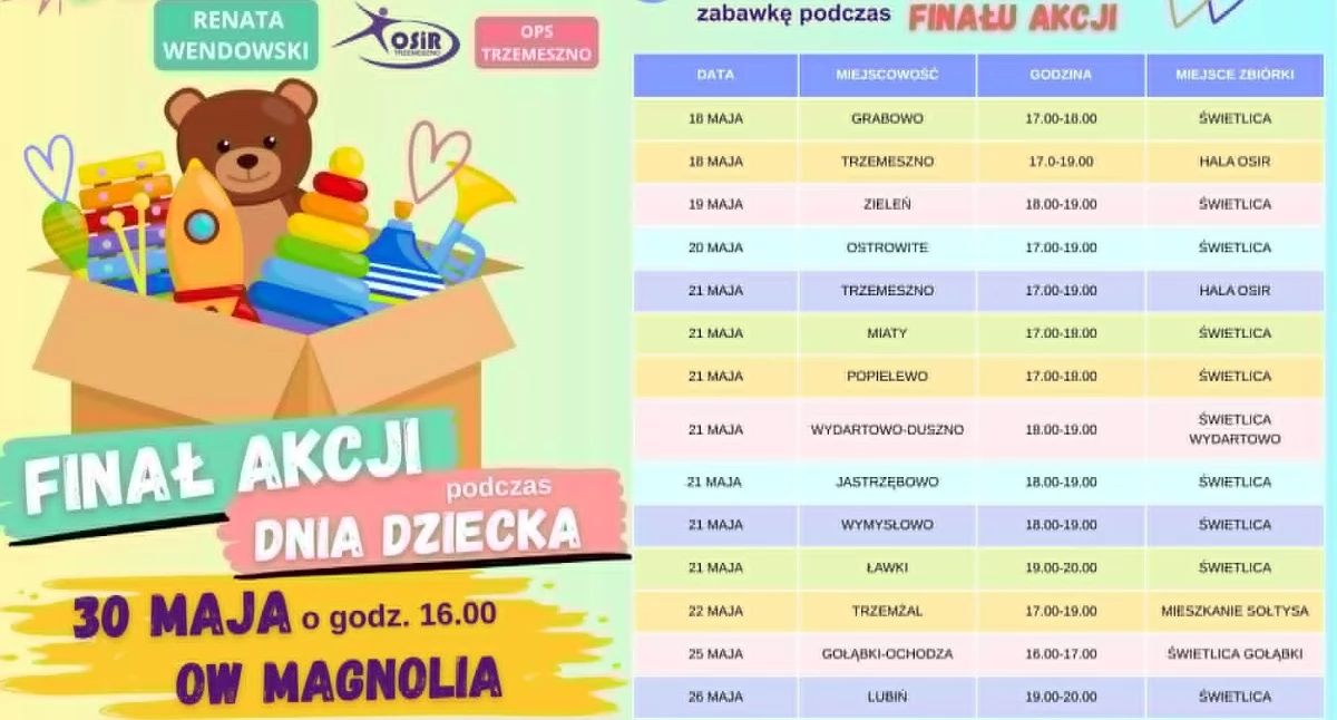 Życie miast i wsi, życie zabawki akcja Renaty Wendowski dzieci Gminy Trzemeszno - zdjęcie, fotografia