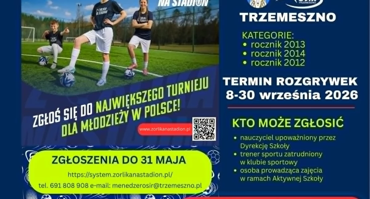 Piłka nożna, Zgłoszenia największego turnieju młodzieży Polsce Trzemesznie trwają - zdjęcie, fotografia