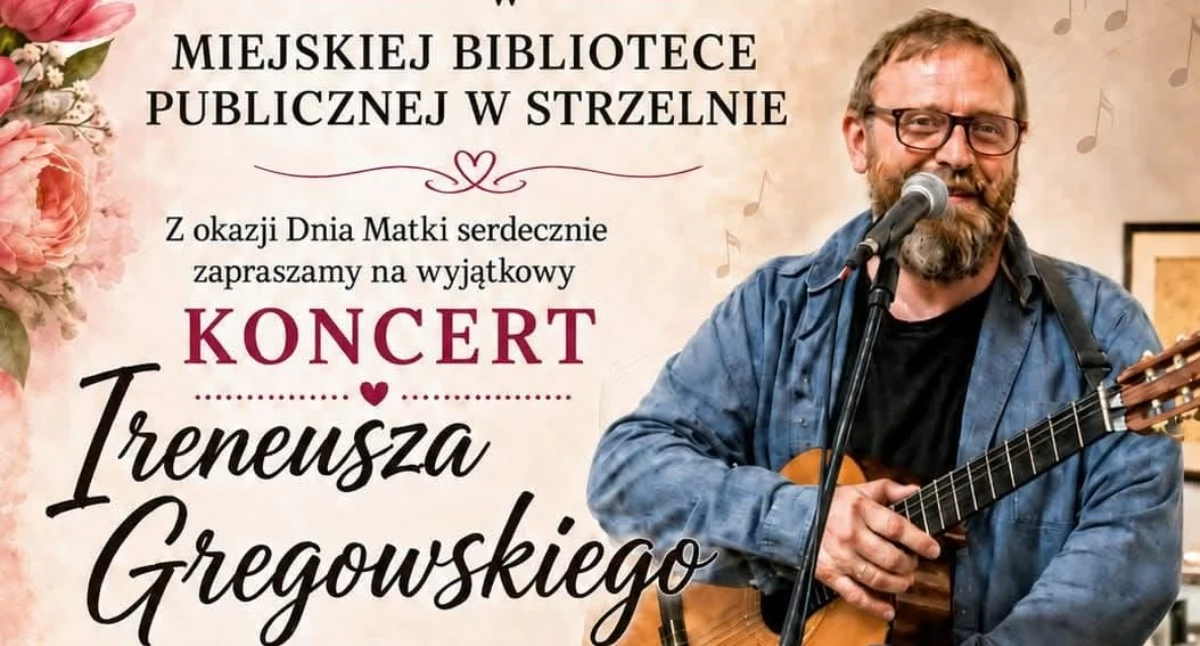 Życie miast i wsi, Koncert bibliotece Strzelnie - zdjęcie, fotografia