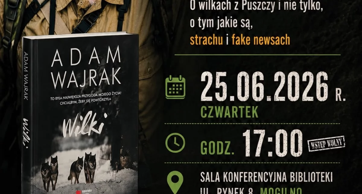Życie miast i wsi, Spotkanie Adamem Wajrakiem Miejskiej Bibliotece Publicznej Mogilnie czerwca - zdjęcie, fotografia