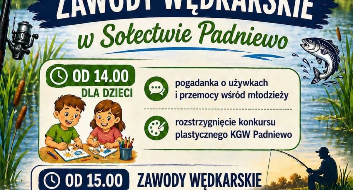 Festyny, pikniki, imprezy, Zawody wędkarskie Sołectwie Padniewo czerwca - zdjęcie, fotografia