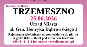 Bezpłatna mammografia w Trzemesznie już 25 czerwca 2026 roku