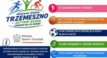 Aktywności na trzemeszeńskim boisku Orlik - czerwiec-wrzesień