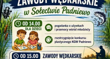 Zawody wędkarskie w Sołectwie Padniewo już 21 czerwca 2026 roku