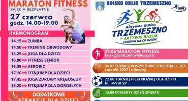 Maraton fitness na boisku Orlik w Trzemesznie już 27 czerwca 2026 roku
