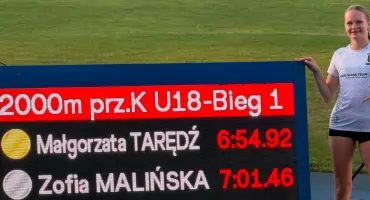 Zofia Malińska wicemistrzynią Polski U18 w biegu na 2000 m z przeszkodami