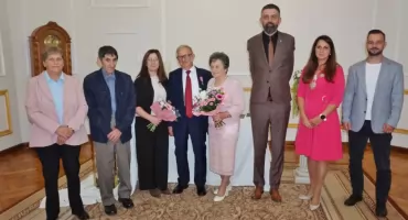 [ZDJĘCIA] Pół wieku wspólnych radości i wzruszeń. Barbara i Jerzy Kuna z Mogilna świętowali Złote Gody